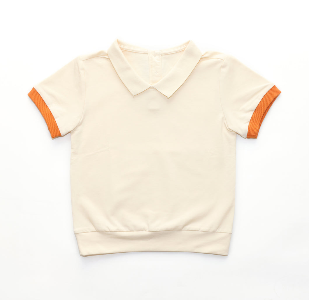 PinCord Sand Short Sleeve Polo ( 18m- 8y)