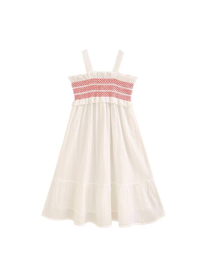 Dadati White Honeycomb Dress