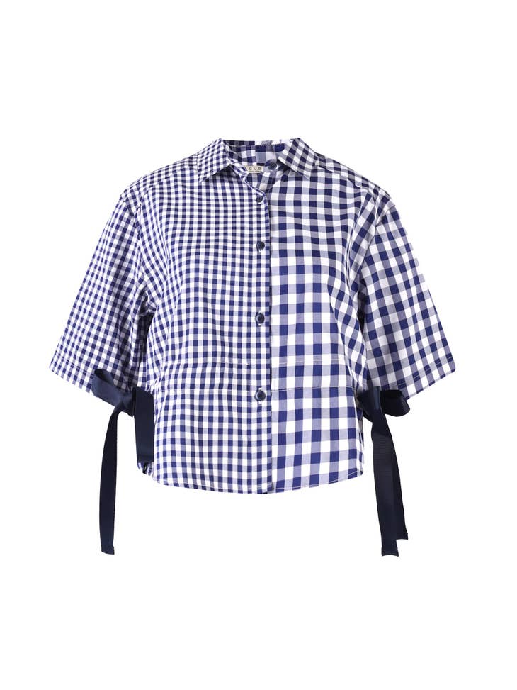 Cubic Gingham Shirt ( Sz -XS- L)