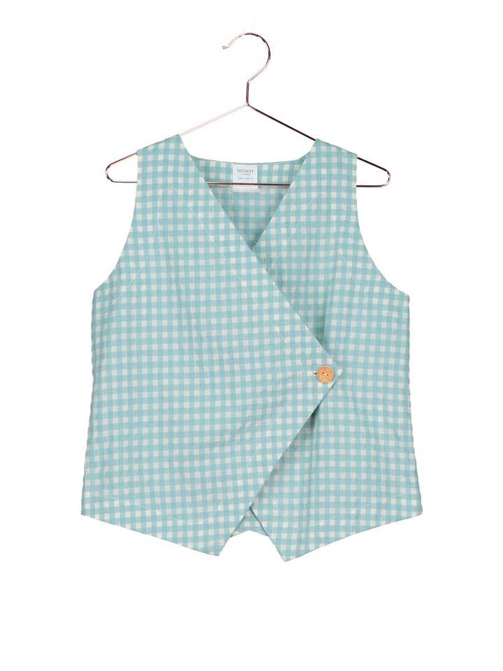 Mishti checkered vest blouse ( Sz 10 -16 )