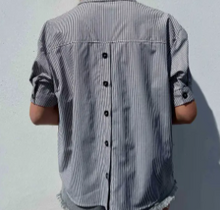 Load image into Gallery viewer, Max Mila SS Striped Shirt ( Sz S-L)
