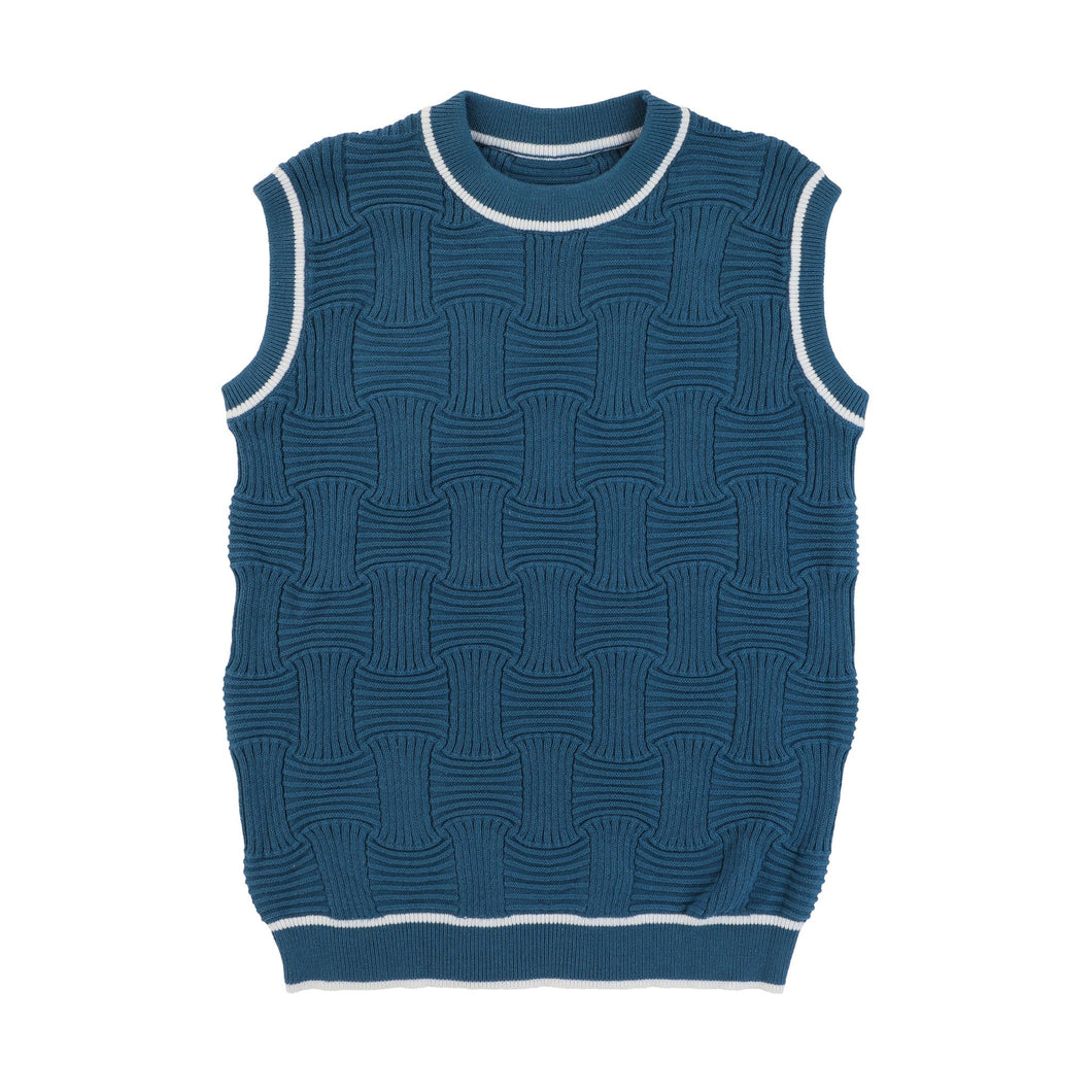 Bondoux Blue Knit Vest ( 6y - 16y )