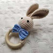 Load image into Gallery viewer, Hand  Bunny Crochet Rattle
