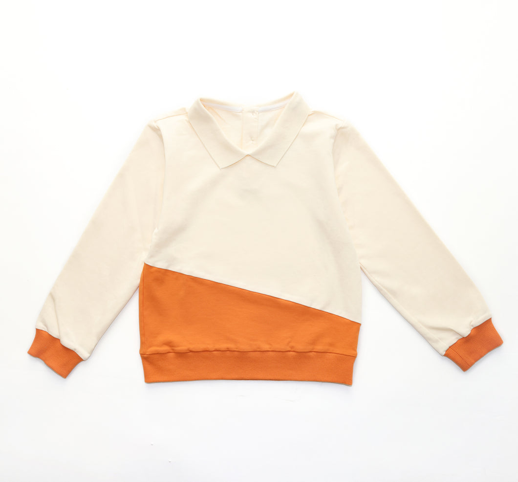 PinCord Tangerine Polo Long sleeve ( 3y- 16y)