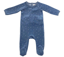 Load image into Gallery viewer, Oubon Velour Star Footie ( Sz 3M-12M)
