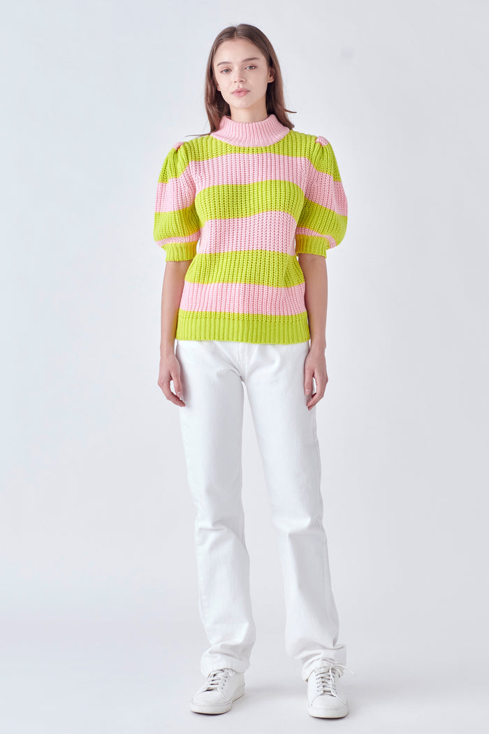 English Factory neon striped ss sweater (XS -L)