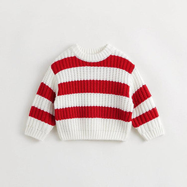 MJ231952 Striped Chunky Sweater ( Sz 3-8)