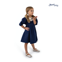 Load image into Gallery viewer, Chambray navy dress (SZ 2-10)
